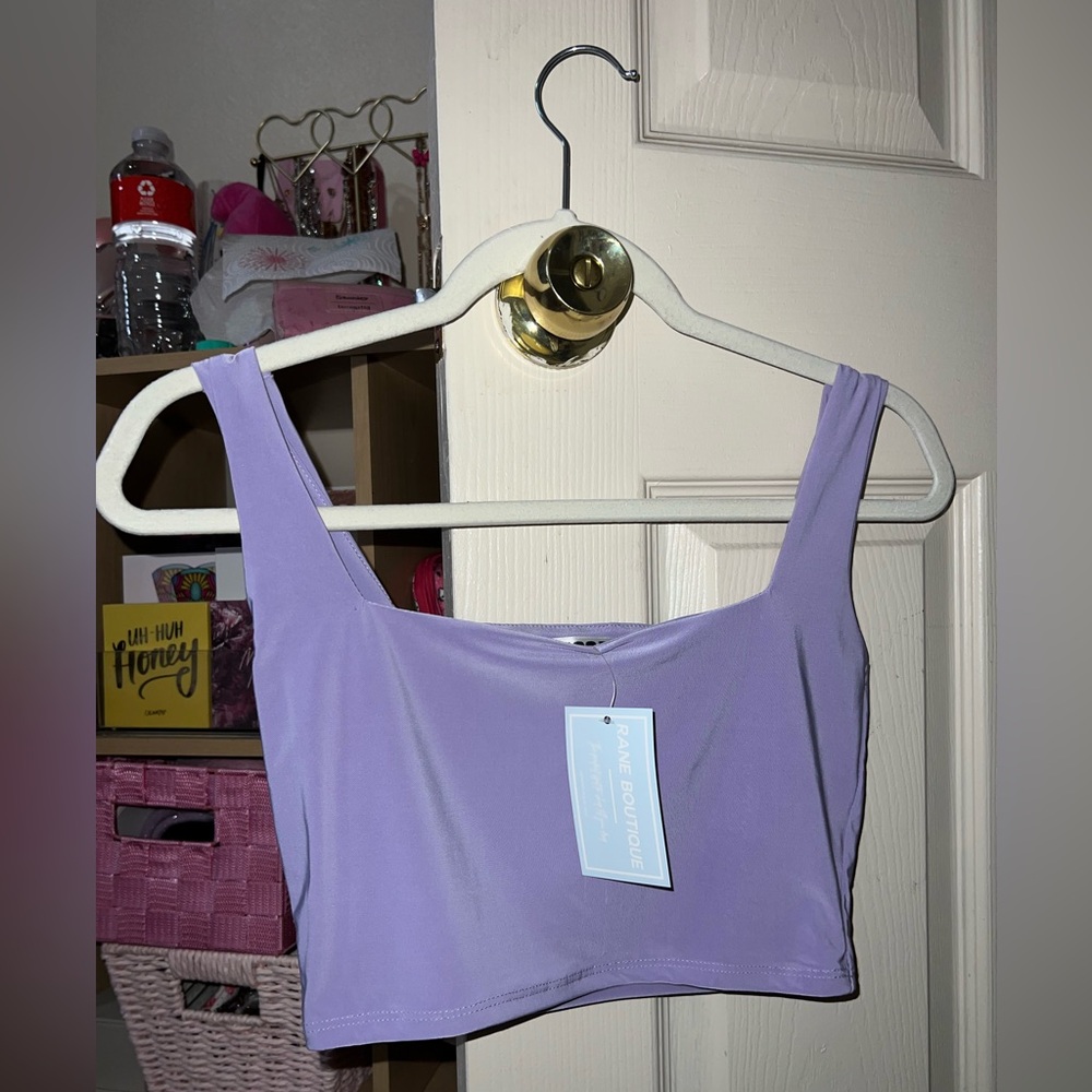 Lilac Crop Tank Top NWT